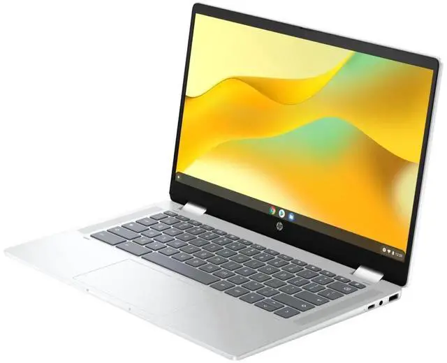 Alt view image 3 of 6 - HP Chromebook x360 14bt-cd000 14" Intel Processor N200 3.2 GHz up to 3.7 GHz 4GB RAM 64GB SSD Intel UHD Graphics ChromeOS Laptop, Silver - 9V8W8AV-I001