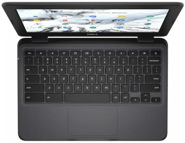 Alt view image 4 of 6 - Dell Chromebook 3100 11.6" Intel Celeron N4000 1.10 GHz up to 2.60 GHz 4GB 32GB eMMC Intel UHD Graphics 600 Chrome OS Laptop, Black - DELL3100L2VXT
