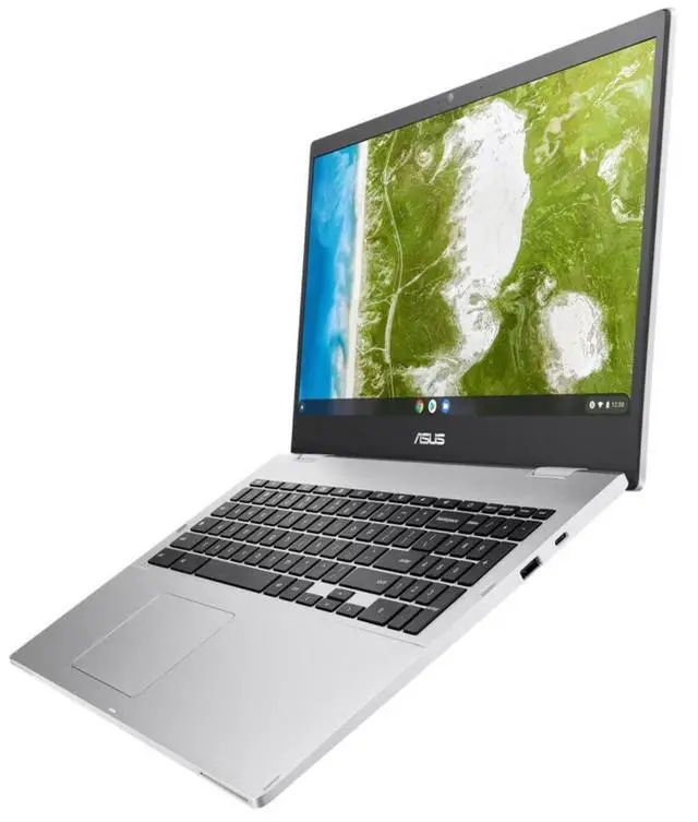 Alt view image 3 of 6 - ASUS Chromebook CX1 15.6" FHD Intel Celeron N4500 1.1 GHz up to 2.8 GHz 4GB 64GB eMMC Intel UHD Graphics ChromeOS Laptop, Silver - CX1500CKA-SS01-CB