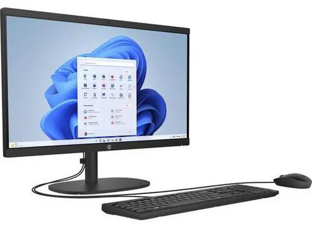 Alt view image 2 of 6 - HP 22-DG0020 21.45" FHD Intel N100 0.7 GHz up to 3.40 GHz 8GB DDR5-4800 256GB NVMe M.2 SSD Intel UHD Graphics Windows 11 Home All-in-One Desktop, Black, Minor scratches and dents - 9D083AA
