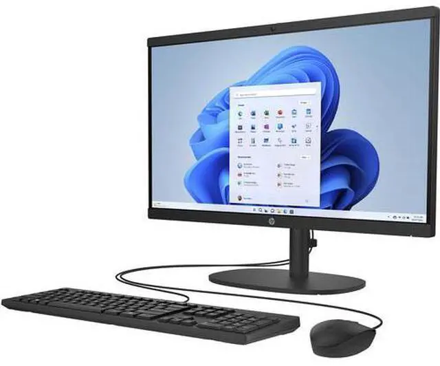 Alt view image 3 of 6 - HP 22-DG0020 21.45" FHD Intel N100 0.7 GHz up to 3.40 GHz 8GB DDR5-4800 256GB NVMe M.2 SSD Intel UHD Graphics Windows 11 Home All-in-One Desktop, Black, Minor scratches and dents - 9D083AA