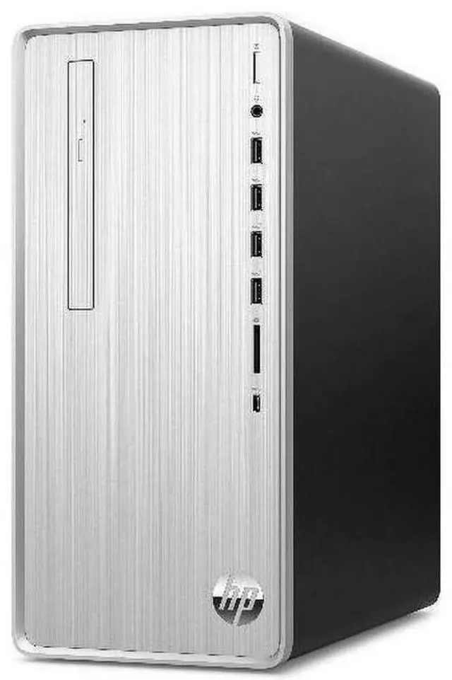 Alt view image 2 of 2 - HP Pavilion TP01-2137c AMD Ryzen 5 5600G 3.9 GHz up to 4.4 GHz 12GB DDR4 1TB 7200 rpm SATA HDD 256GB PCIe NVMe SSD AMD Radeon Graphics Windows 11 Home Desktop, Silver