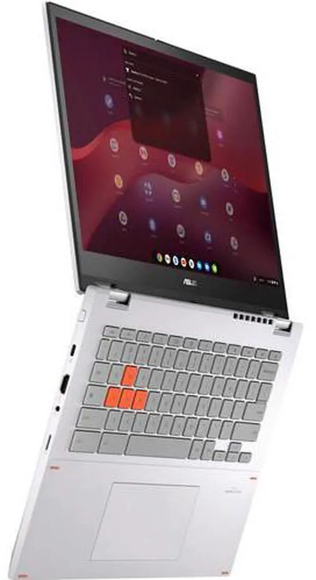 Alt view image 2 of 6 - ASUS Chromebook Vibe CX34 Flip 14" WUXGA Touch Intel Core i5-1235U 1.3 GHz up to 4.4 GHz 8GB RAM 256GB SSD Intel Iris Xe Graphics ChromeOS Laptop, White - CX3401FBA-DH586T-S
