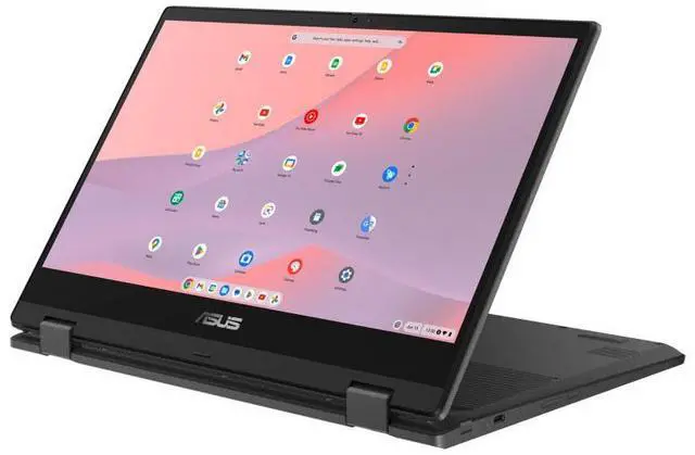 Alt view image 2 of 5 - ASUS Chromebook CM14 Flip (CM1402F) 14" FHD Touchscreen MediaTek Kompanio 520 2.0 GHz up to 2.0 GHz 8GB 128G eMMC ARM Mali-G52 MC2 ChromeOS Laptop, Gravity Grey - CM1402FM2A-CSM01T