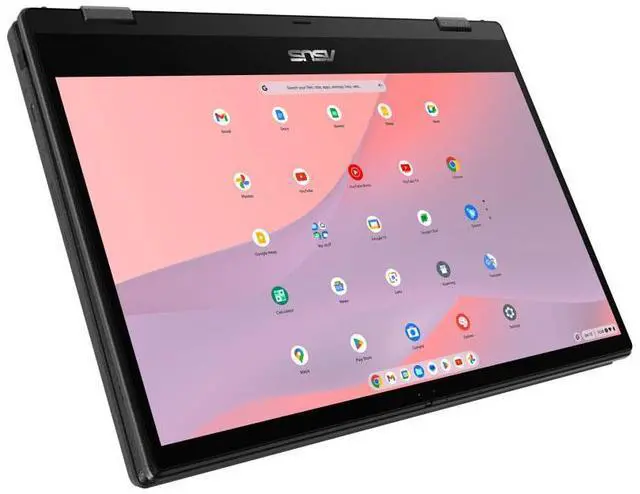 Alt view image 3 of 5 - ASUS Chromebook CM14 Flip (CM1402F) 14" FHD Touchscreen MediaTek Kompanio 520 2.0 GHz up to 2.0 GHz 8GB 128G eMMC ARM Mali-G52 MC2 ChromeOS Laptop, Gravity Grey - CM1402FM2A-CSM01T