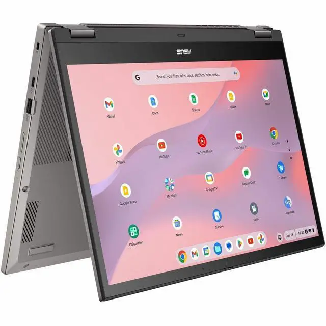 Alt view image 2 of 6 - ASUS Chromebook Flip CX3401 14" WUXGA Touch Intel Core i3-1215U 1.2 GHz up to 4.4 GHz 8GB RAM 128GB SSD Intel UHD Graphics ChromeOS Laptop, Gray - CX3401FBA-DS32T-CB