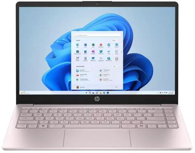 Main image of HP 14-ep2011wm 14" HD Intel N150 0.8 GHz up to 3.6 GHz 4GB DDR4 128GB UFS Intel UHD Graphics Windows 11 Home in S mode Laptop, Pink - B5VU3UA