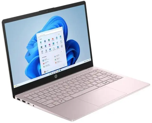 Alt view image 2 of 6 - HP 14-ep2011wm 14" HD Intel N150 0.8 GHz up to 3.6 GHz 4GB DDR4 128GB UFS Intel UHD Graphics Windows 11 Home in S mode Laptop, Pink - B5VU3UA