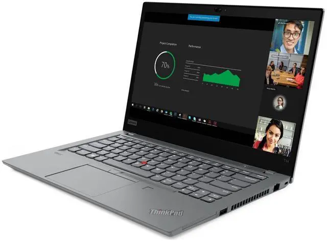 Alt view image 2 of 5 - Lenovo ThinkPad T14 Gen 2 14" FHD Intel Core i5-1145G7 2.60 GHz up to 4.40 GHz 16 GB DDR4 256 GB SSD Intel Iris Xe Graphics Windows 11 Pro Laptop, Gray, Minor Scratches and Dents - 20W1S9J400-I020