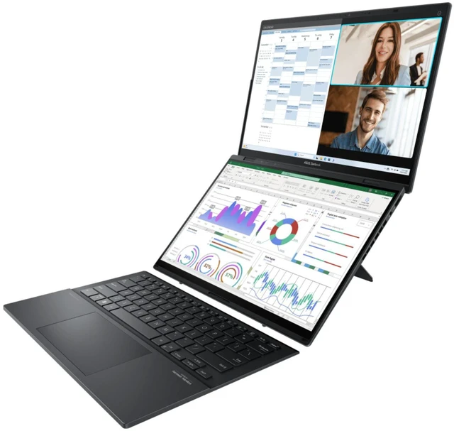 Alt view image 4 of 6 - ASUS Zenbook Duo 14" FHD OLED Touch Intel Core Ultra 5 125H 3.3 GHz up to 4.5 GHz 16GB RAM 1TB SSD Intel Arc Graphics Windows 11 Home Laptop, Black - UX8406MA-DS51T-CB