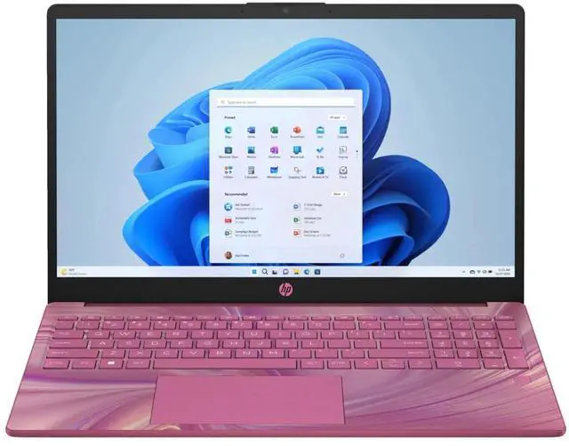 Alt view image 4 of 4 - HP 15-fd0109ds 15.6" Intel Processor N100 0.7 GHz up to 3.4 GHz 4GB DDR4-3200 128GB UFS Intel UHD Graphics Windows 11 Home Laptop, Pink - AA2L0UA