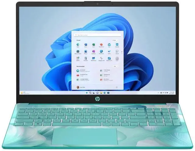 Alt view image 4 of 4 - HP 15-fd0110ds 15.6" Intel Processor N100 0.7 GHz up to 3.4 GHz 4GB DDR4-3200 128GB UFS Intel UHD Graphics Windows 11 Home Laptop, Green - AA2L1UA