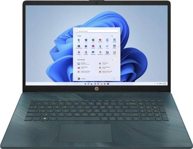 Main image of HP 17-cn0055ds 17.3" FHD IPS Intel Celeron N4120 1.1 GHz up to 2.6 GHz 4 GB DDR4 128GB SSD Intel UHD Graphics 600 Windows 11 Home in S mode Laptop, Teal - 6Z9U8UA