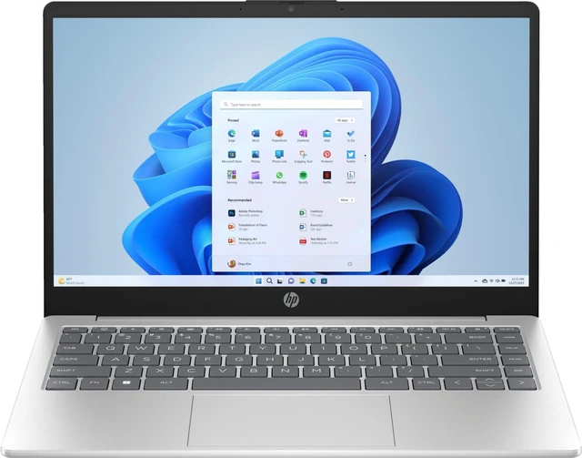Main image of HP 14-em0000 14" Touch AMD Ryzen 5 7530U 2.0 GHz up to 4.5 GHz 8GB DDR4 256GB SSD AMD Radeon Graphics Windows 11 Home Laptop, Silver - AX6B7AV-I020