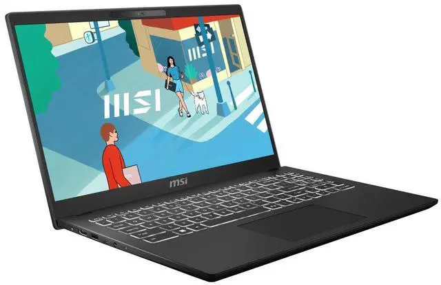 Alt view image 2 of 6 - MSI Modern 15 H B13MG 15.6" FHD Intel Core i9-13900H 2.6 GHz up to 5.40 GHz 32 GB DDR4 1 TB SSD Intel Iris Xe Graphics Windows 11 Home Laptop, Black - Modern B13M-010US