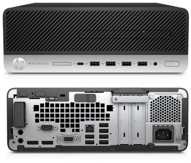 Alt view image 4 of 4 - HP ProDesk 600 G4 SFF Intel Core i5-8500 3 GHz up to 4.1 GHz 16 GB DDR4 256GB SSD Intel UHD Graphics 630 Windows 11 Pro Desktop, Black - 5KV26UP