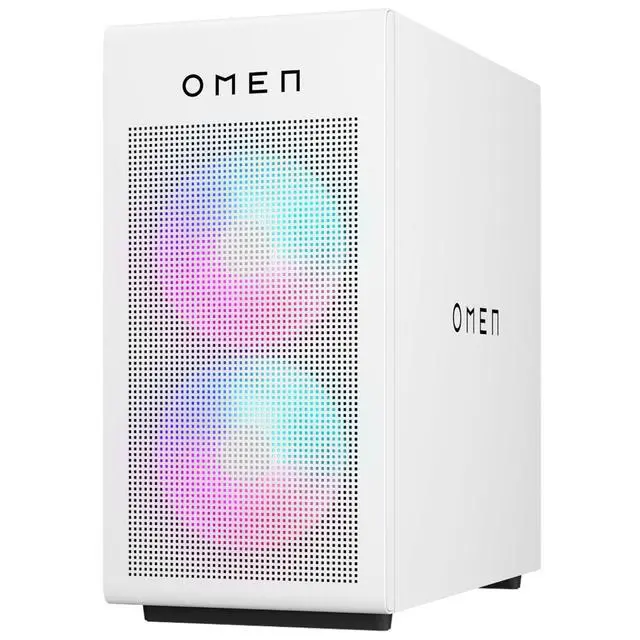 Alt view image 5 of 5 - HP OMEN 35L GT16-0000a AMD Ryzen 7 8700G 4.2 GHz up to 5.1 GHz 32GB DDR5 512GB SSD NVIDIA GeForce RTX 5060 Ti Windows 11 Home Gaming Desktop, White - A32XJAV-V061