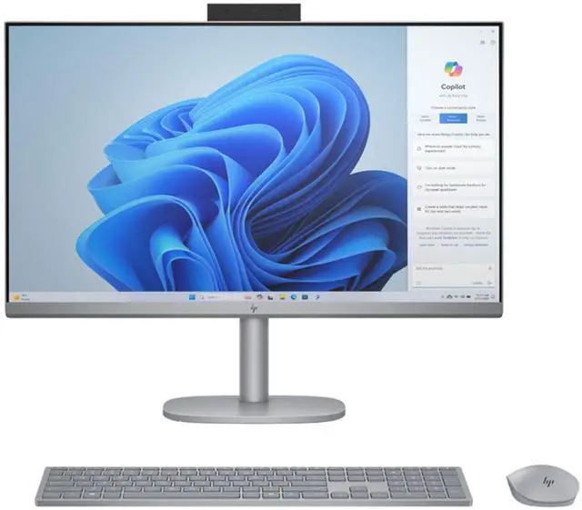 Main image of HP OmniStudio X 27-cs1057c 27" FHD Touch Intel Core Ultra 7 258V 3.7 GHz 32GB RAM 2TB SSD Intel Arc Graphics 140V Windows 11 Home All-in-One Desktop, Meteor Silver - BM8W1AA