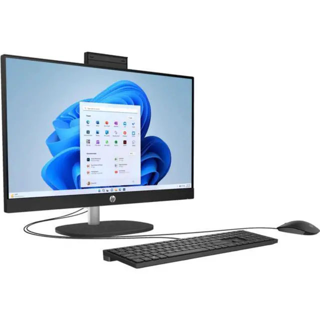 Alt view image 3 of 4 - HP 24-CR1000T 23.8" FHD Intel Core Ultra 7 155U 1.2 GHz up to 4.8 GHz 16 GB 1 TB SSD Intel Iris Xe Graphics Windows 11 Home All-In-One Desktop, Black - 9A8G5AV-V030