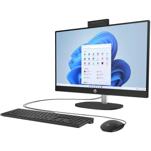 Alt view image 2 of 4 - HP 24-CR1000T 23.8" FHD Intel Core Ultra 7 155U 1.2 GHz up to 4.8 GHz 16 GB 1 TB SSD Intel Iris Xe Graphics Windows 11 Home All-In-One Desktop, Black - 9A8G5AV-V030