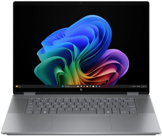 Main image of HP OmniBook X 16-ar0087nr 16" 3K OLED Touchscreen AMD Ryzen AI 7 350 2.0 GHz up to 5.0 GHz 32GB 1 TB SSD AMD Radeon 860M Graphics Windows 11 Home 2-in-1 Laptop, Gray, With minor scratches and dents