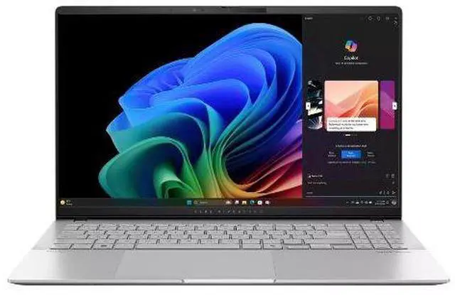 Main image of ASUS Vivobook S 15.6" 3K OLED Snapdragon X Elite X1E 78 100 3.4 GHz 32GB RAM 512GB SSD Qualcomm Adreno Windows 11 Home Laptop, Silver - S5507QA-CB91-CB-I010