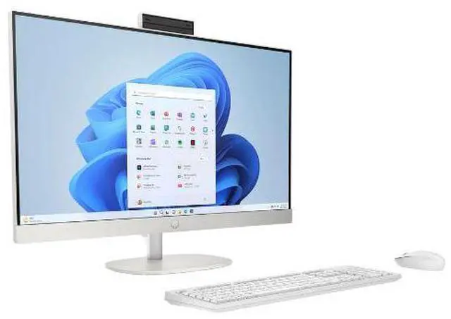 Alt view image 2 of 5 - HP 27-CR0000M 27.0" FHD IPS AMD RYZEN 5 7520U 2.8 GHz up to 4.3 GHz 8GB 512GB SSD AMD Radeon Windows 11 Home All-in-one Desktop, White - 947R0AV-V020