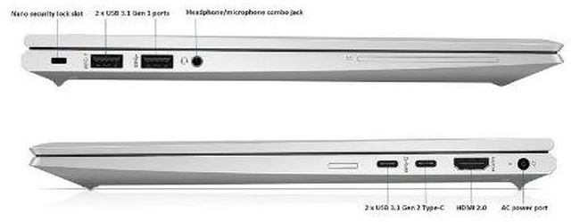 Alt view image 4 of 5 - HP EliteBook 845 G7 14" FHD IPS AMD Ryzen 5 PRO 4650U 2.1 GHz up to 4.0 GHz 16GB DDR4 256GB SSD AMD Radeon Graphics Windows 11 Pro Laptop, Silver, With minor scratches and dents - 2Z8Y9UC-I040