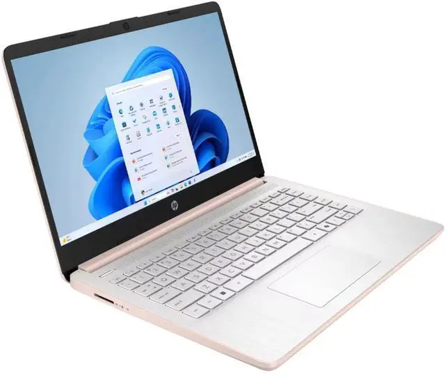 Alt view image 3 of 4 - HP 14-dq6105dx 14" HD Intel N150 0.8 GHz up to 3.6 GHz 4 GB 128 GB UFS Intel Graphics Windows 11 Home Laptop, Pale Rose Gold - D0SN9UA