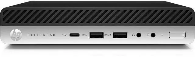 Main image of HP EliteDesk 800 G4 Intel Core i5 8500T 2.1 GHz up to 3.5 GHz 16 GB DDR4 256GB SSD Intel UHD Graphics 630 Windows 11 Pro Desktop, Black, Minor Scratches and Dent - 5NZ29UC
