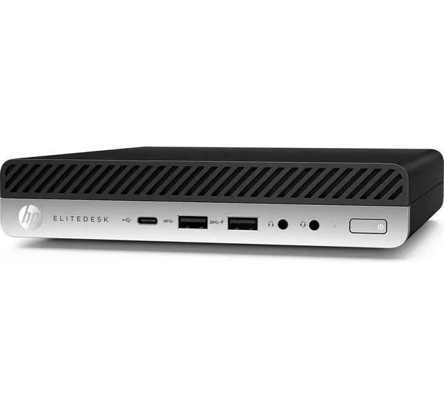 Alt view image 2 of 5 - HP EliteDesk 800 G4 Intel Core i5 8500T 2.1 GHz up to 3.5 GHz 16 GB DDR4 256GB SSD Intel UHD Graphics 630 Windows 11 Pro Desktop, Black, Minor Scratches and Dent - 5NZ29UC