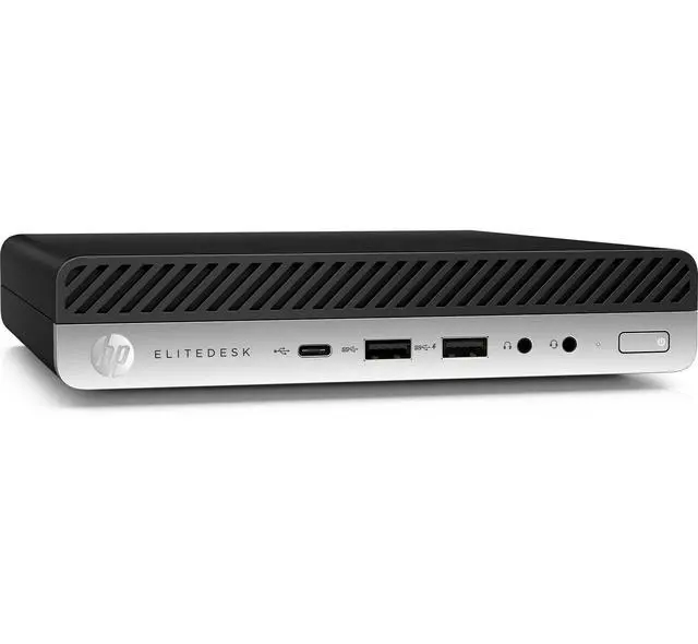 Alt view image 4 of 5 - HP EliteDesk 800 G4 Intel Core i5 8500T 2.1 GHz up to 3.5 GHz 16 GB DDR4 256GB SSD Intel UHD Graphics 630 Windows 11 Pro Desktop, Black, Minor Scratches and Dent - 5NZ29UC