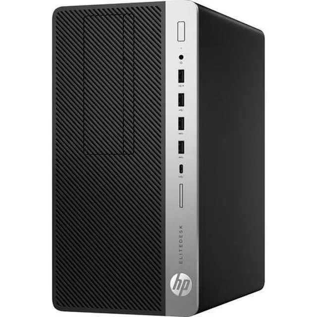 Alt view image 3 of 3 - HP EliteDesk 705 G4 MT Workstation AMD Ryzen 7 PRO 2700 up to 4.1 GHz 16GB DDR4 256GB SSD 1TB HDD AMD Radeon RX 580 Windows 11 Pro Desktop, Black - 5EH44AV-E010