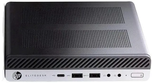 Main image of HP EliteDesk 800 G3 Mini Intel Core i5-6500T 2.5 GHz up to 3.1 GHz 16 GB DDR4 256 GB SSD Intel HD Graphics 530 Windows 11 Pro Desktop, Black - 2LY00US-E010