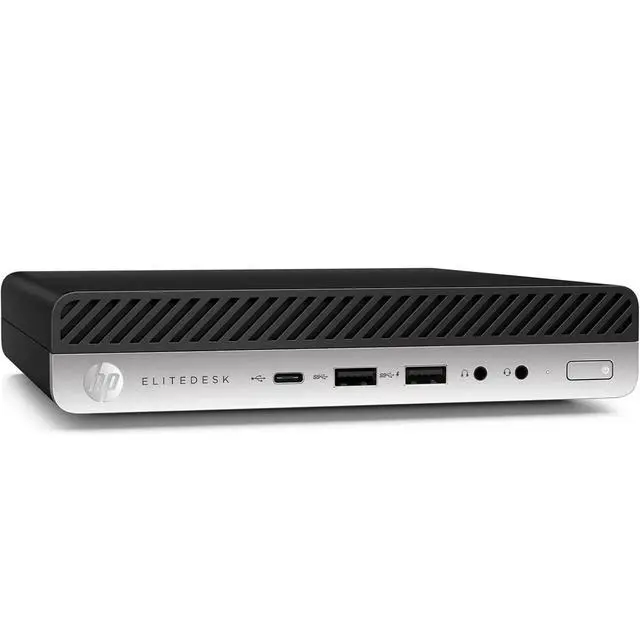 Alt view image 3 of 5 - HP EliteDesk 800 G3 Mini Intel Core i5-6500T 2.5 GHz up to 3.1 GHz 16 GB DDR4 256 GB SSD Intel HD Graphics 530 Windows 11 Pro Desktop, Black - 2LY00US-E010