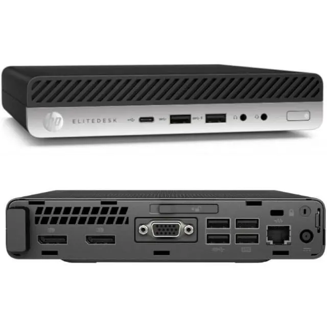 Alt view image 4 of 5 - HP EliteDesk 800 G3 Mini Intel Core i5-6500T 2.5 GHz up to 3.1 GHz 16 GB DDR4 256 GB SSD Intel HD Graphics 530 Windows 11 Pro Desktop, Black - 2LY00US-E010