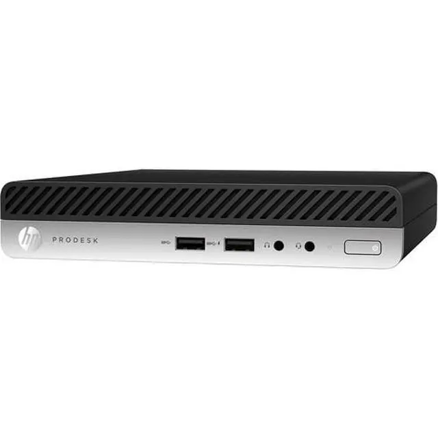 Alt view image 3 of 3 - HP ProDesk 400 G5 Intel Core i3-9100T 3.1 GHz up to 3.7 GHz 4GB DDR4 500GB HDD Intel UHD Graphics 630 Windows 10 Pro Desktop, Black - 7FV14UT
