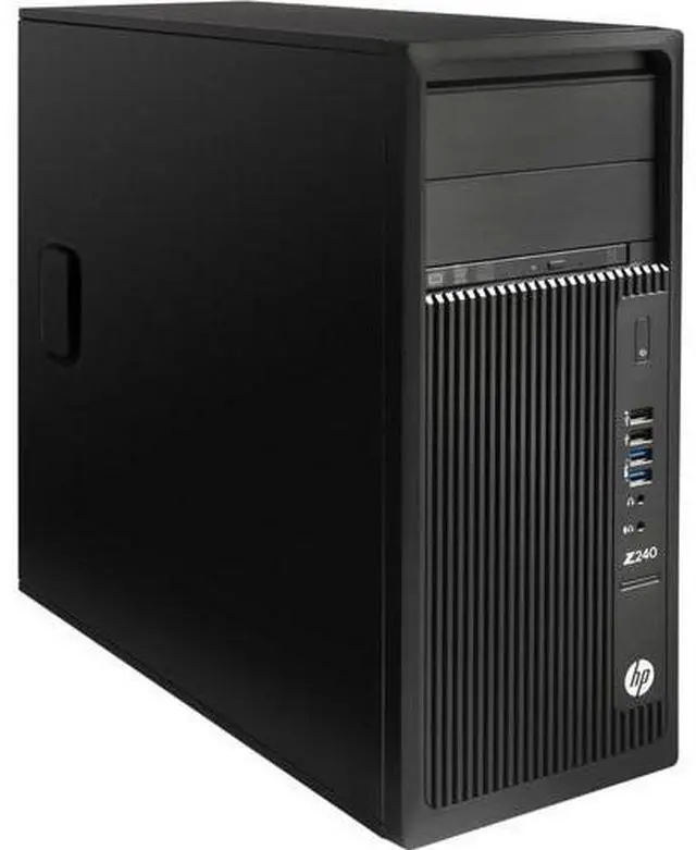 Main image of HP Z2 240 Tower Workstation Intel Xeon E3-1225 v5 3.3 GHz up to 3.7 GHz 8GB DDR4 256GB SSD 1TB HDD Intel HD Graphics P530 Windows 11 Pro for Workstations Desktop, Black - L8T12AV-E011