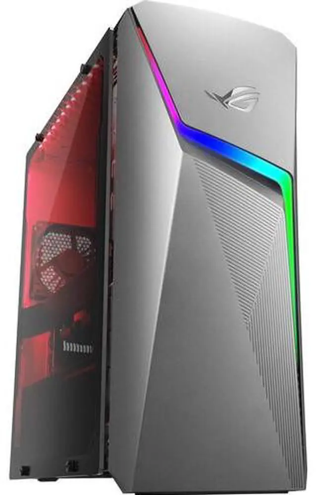 Alt view image 2 of 6 - ASUS ROG Strix AMD Ryzen 5 3400G 3.7 GHz up to 4.2 GHz 16GB DDR4 512GB SSD NVIDIA GeForce RTX 3060 Windows 11 Home Gaming Desktop, Gray, With minor scratches and dents - GL10DH-PH552