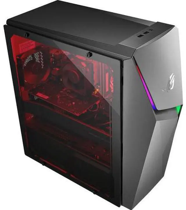 Alt view image 3 of 6 - ASUS ROG Strix AMD Ryzen 5 3400G 3.7 GHz up to 4.2 GHz 16GB DDR4 512GB SSD NVIDIA GeForce RTX 3060 Windows 11 Home Gaming Desktop, Gray, With minor scratches and dents - GL10DH-PH552