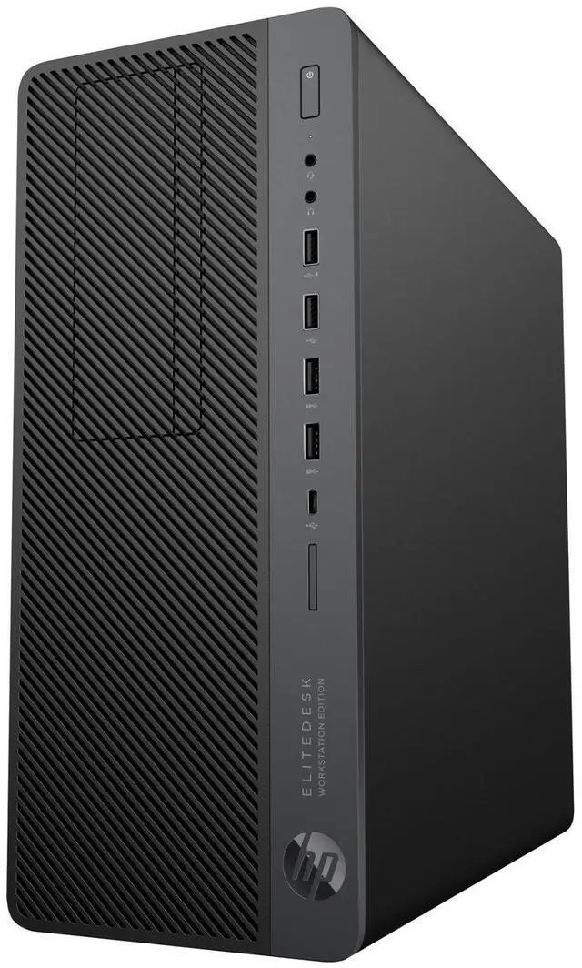 Alt view image 2 of 5 - HP EliteDesk 800 G4 Tower Workstation Intel Celeron G4900 3.1 GHz 8GB DDR4 500GB HDD Intel UHD Graphics 610 Windows 10 Pro Desktop, Black - 3WL78AV-E010
