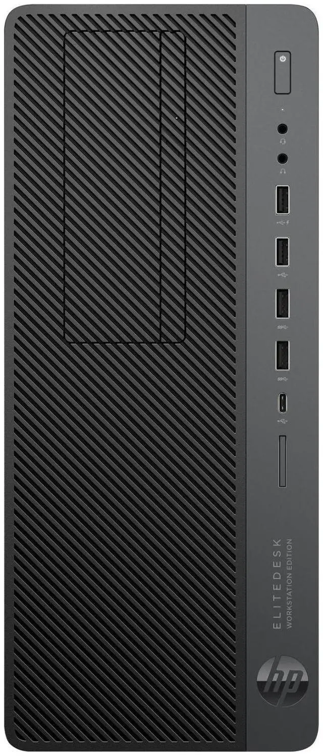 Alt view image 3 of 5 - HP EliteDesk 800 G4 Tower Workstation Intel Celeron G4900 3.1 GHz 8GB DDR4 500GB HDD Intel UHD Graphics 610 Windows 10 Pro Desktop, Black - 3WL78AV-E010