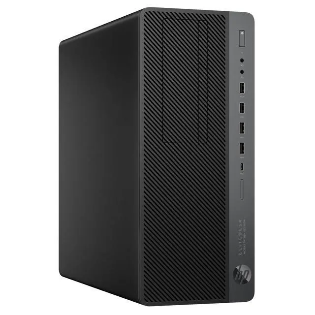 Alt view image 4 of 5 - HP EliteDesk 800 G4 Tower Workstation Intel Celeron G4900 3.1 GHz 8GB DDR4 500GB HDD Intel UHD Graphics 610 Windows 10 Pro Desktop, Black - 3WL78AV-E010