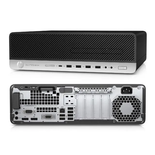 Alt view image 5 of 5 - HP EliteDesk 800 G3 Intel Core i5-6600 3.3 GHz up to 3.9 GHz 8 GB DDR4 256 GB SSD Intel HD Graphics 530 Windows 11 Pro Desktop, Black - 2QX65UP