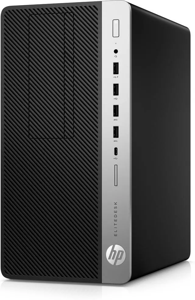Alt view image 2 of 5 - HP EliteDesk 705 G4 Microtower AMD Ryzen 5 PRO 2600 3.4 GHz up to 3.9 GHz 8 GB DDR4 1 TB HDD NVIDIA Quadro P400 Desktop, Black - 150U7UW-E010