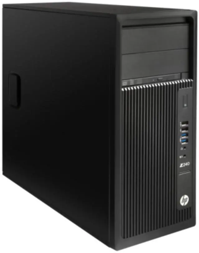 Alt view image 5 of 5 - HP Z2 240 Tower Workstation Intel Core i5-7500 3.4 GHz up to 3.80 GHz 8GB DDR4 512 GB HDD Intel HD Graphics 630 Windows 10 Pro Desktop, Black - L8T12AV-E010