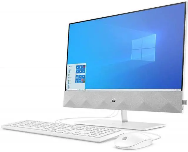 Main image of HP Pavilion 24-K0225M 23.8" FHD IPS Touchscreen AMD RYZEN 3 4300U 2.7 GHz up to 3.7 GHz 12GB RAM 256GB SSD AMD Radeon Graphics Windows 11 Home All-in-One Desktop, White - 7TC03AV-V010