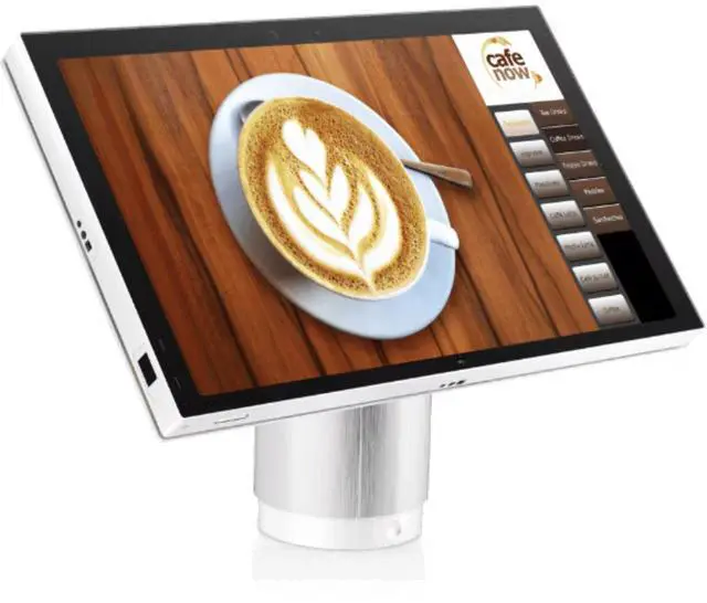 Alt view image 2 of 3 - HP Engage One Model 141 14" FHD Touchscreen Intel Core Celeron 3965U 2.2 GHz 4 GB DDR4 128GB SSD Intel UHD Graphics 610 Windows 10 Pro All-In-One, Ceramic White - 1HH68AV-E011