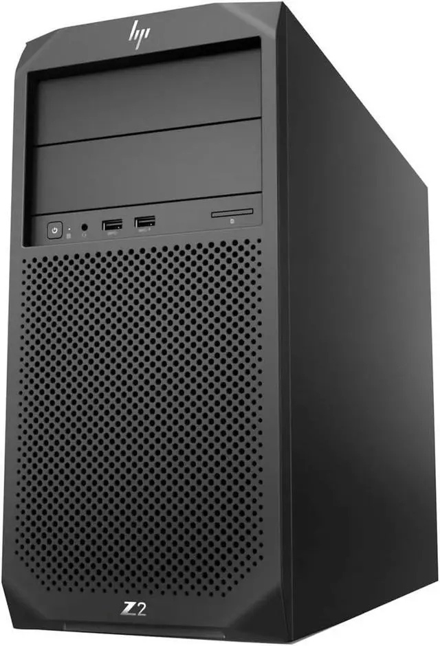 Alt view image 2 of 5 - HP Z2 Tower G4 Workstation Intel Core i3-9100 3.6 GHz up to 4.2 GHz 16 GB DDR4 512 GB HDD AMD Radeon Pro WX 3100 Windows 11 Pro Desktop, Black - 22C24UW