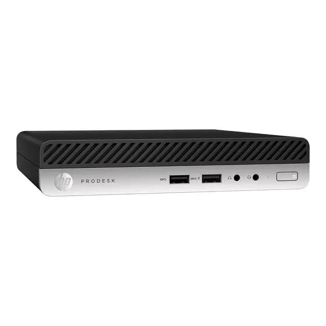 Alt view image 3 of 5 - HP ProDesk 405 G4 AMD Ryzen 3 PRO 2200GE 3.2 GHz up to 3.6 GHz 4 GB DDR4 256 GB SSD AMD Radeon Vega 8 Graphics Windows 10 Pro Desktop Mini, Black - 2L2G2UW